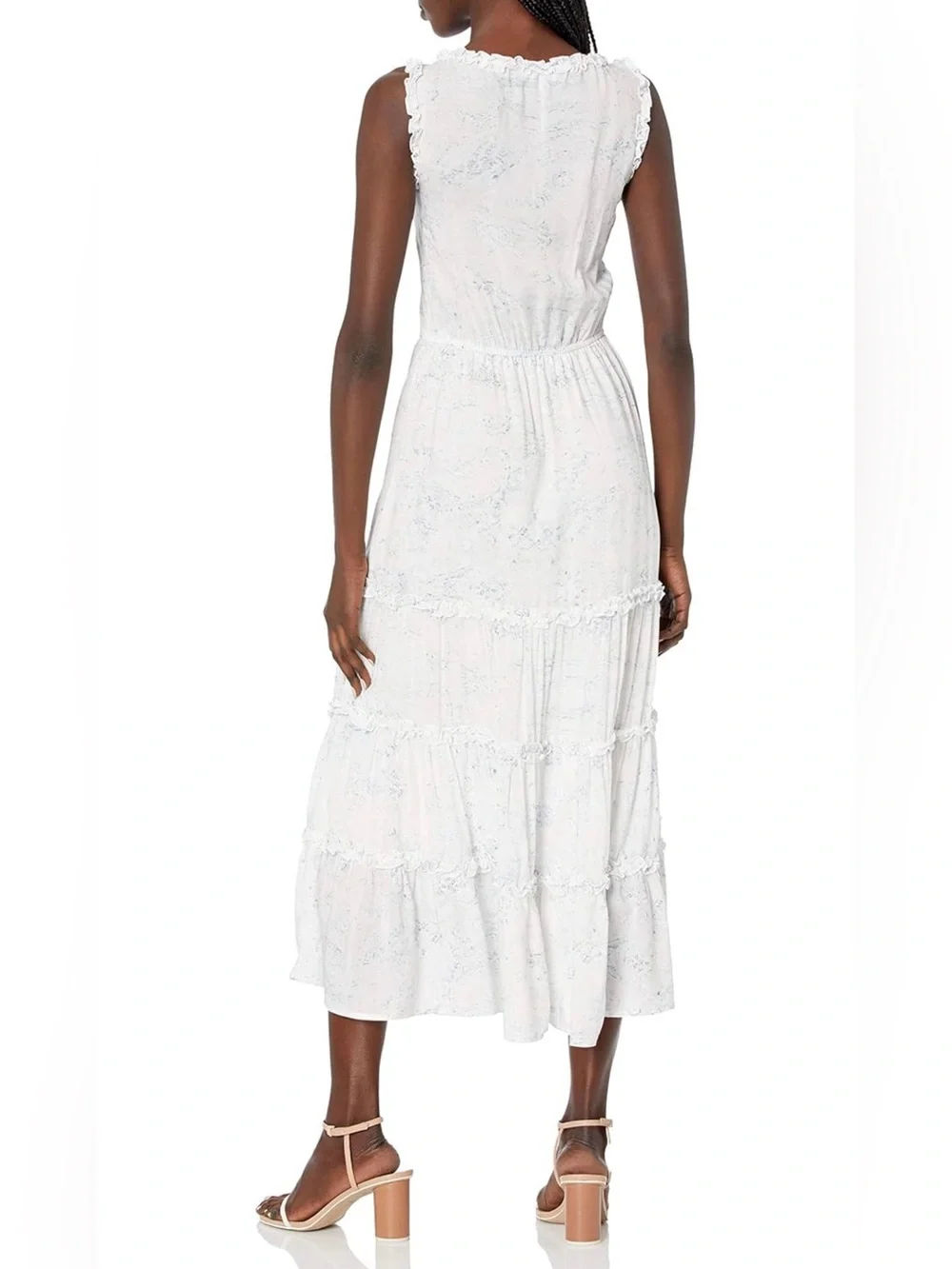 BB Dakota by Steve Madden Crystal Clear Tiered V-Neck Midi Dress